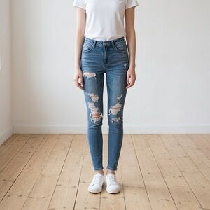 American Eagle super high rise jeans 00